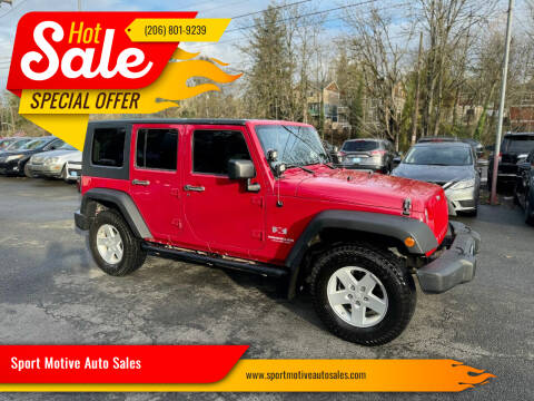 2009 Jeep Wrangler Unlimited for sale at Sport Motive Auto Sales in Seattle WA