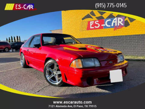 1988 Ford Mustang for sale at Escar Auto - 9809 Montana Ave Lot in El Paso TX