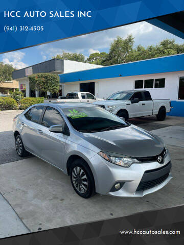 2016 Toyota Corolla for sale at HCC AUTO SALES INC in Sarasota FL