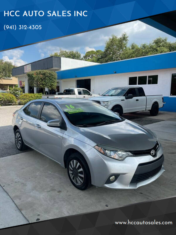 2016 Toyota Corolla for sale at HCC AUTO SALES INC in Sarasota FL