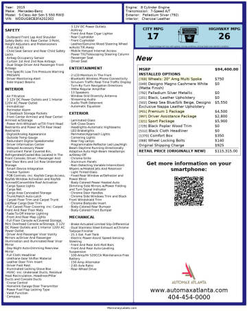 2015 Mercedes-Benz S-Class S 550