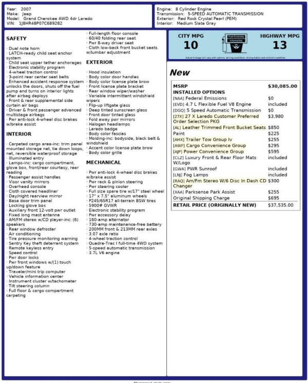 2007 Jeep Grand Cherokee Laredo