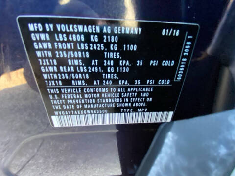 2016 Volkswagen Tiguan 2.0T S