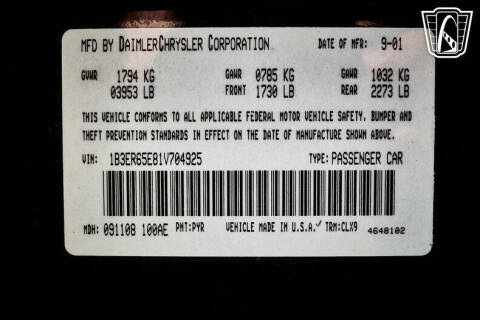 2001 Dodge Viper RT/10