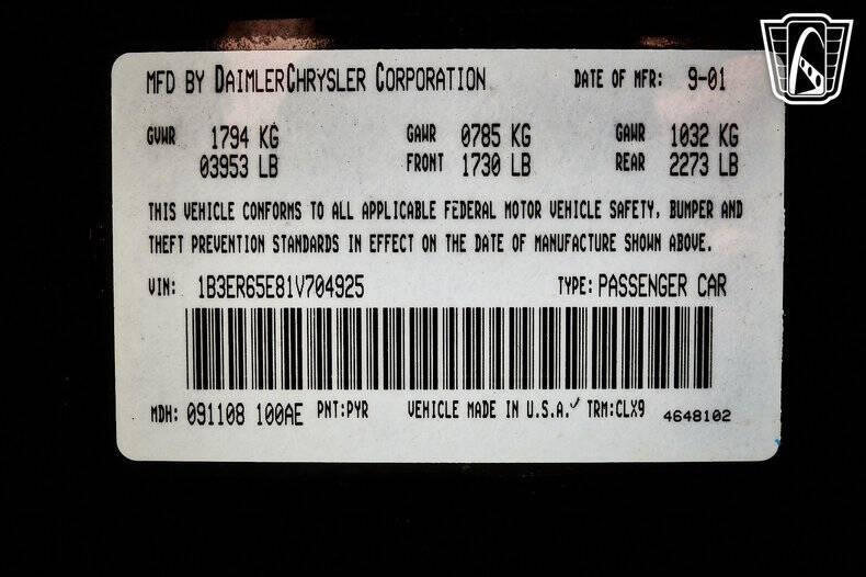 2001 Dodge Viper RT/10