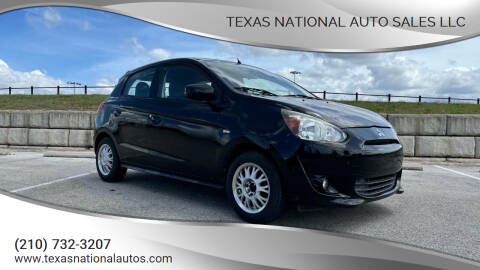 2014 Mitsubishi Mirage for sale at Texas National Auto Sales LLC in San Antonio TX