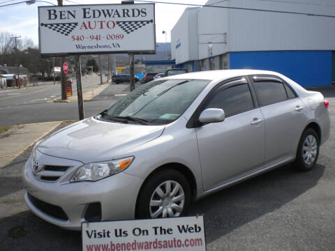 2011 Toyota Corolla for sale at Ben Edwards Auto in Waynesboro VA