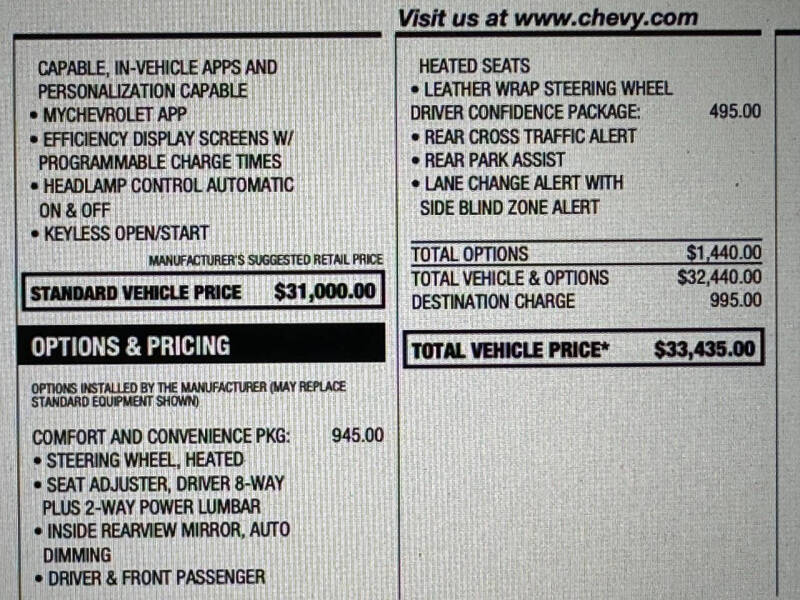 2022 Chevrolet Bolt EV 1LT