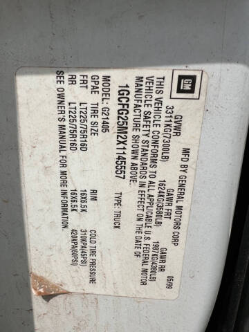 1999 Chevrolet Express G2500