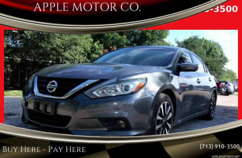 2018 Nissan Altima for sale at APPLE MOTOR CO. in Houston TX