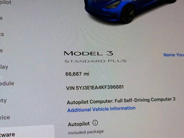 2019 Tesla Model 3 Standard Range Plus