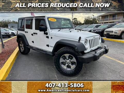 2016 Jeep Wrangler Unlimited for sale at American Financial Cars in Orlando FL
