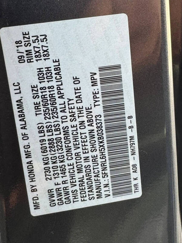 2019 Honda Odyssey EX