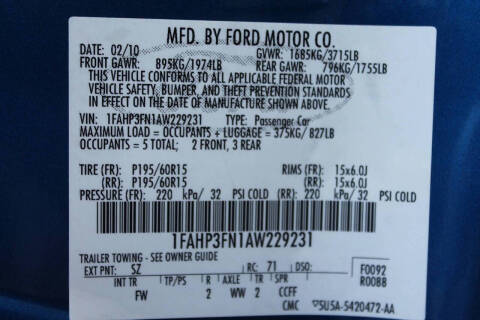 2010 Ford Focus SE