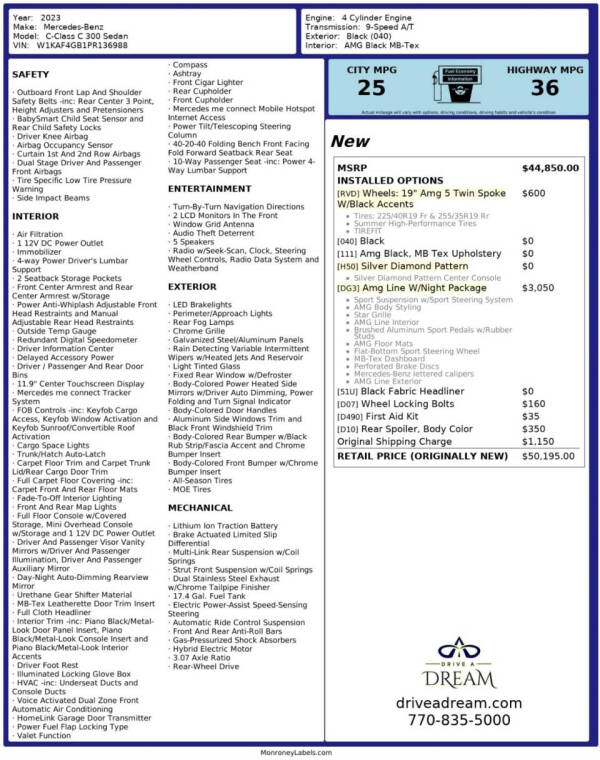 2023 Mercedes-Benz C-Class C 300