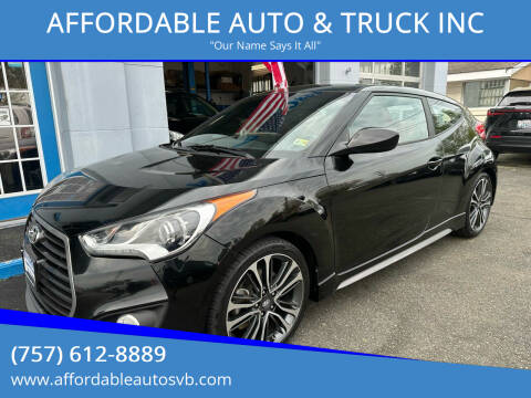 2016 Hyundai Veloster for sale at AFFORDABLE AUTO & TRUCK INC in Virginia Beach VA