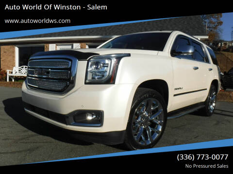 2015 GMC Yukon for sale at Auto World Of Winston - Salem in Winston Salem NC