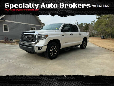2018 Toyota Tundra for sale at Specialty Auto Brokers in Cartersville GA