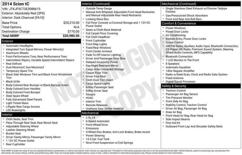 2014 Scion tC