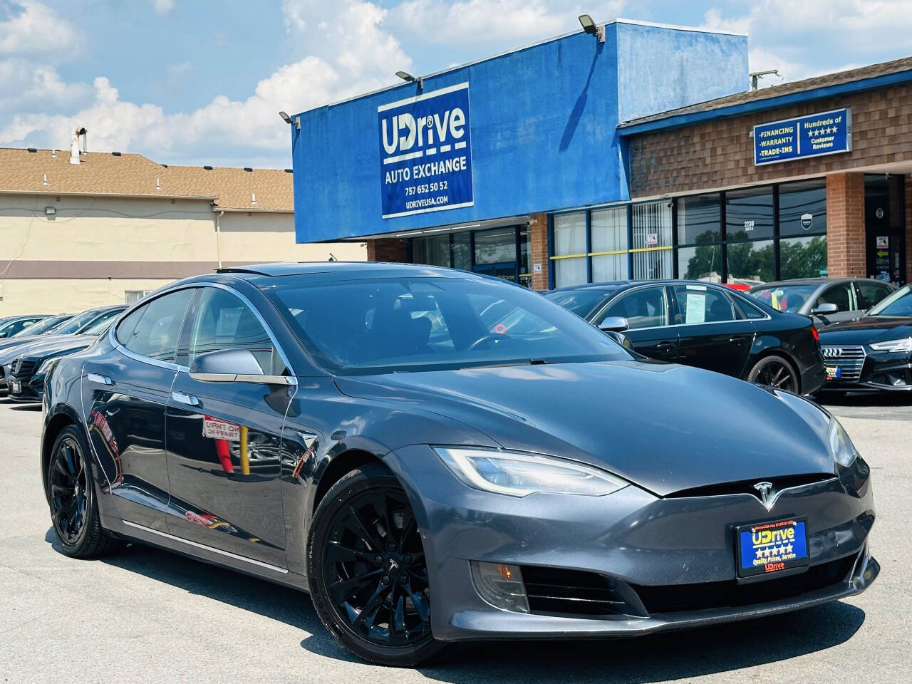 Gray 2016 Tesla Model S 75D AWD Sedan All-Wheel Drive 1-Speed Automatic