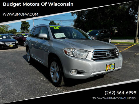 2010 Toyota Highlander for sale at Budget Motors of Wisconsin in Racine WI