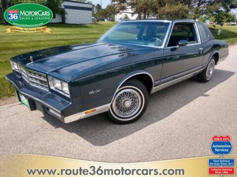 1985 Chevrolet Monte Carlo for sale at ROUTE 36 MOTORCARS in Dublin OH