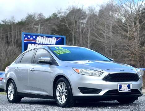 2016 Ford Focus for sale at Union Motors in Seymour TN