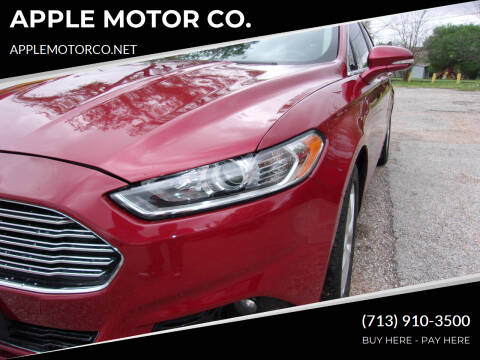 2014 Ford Fusion for sale at APPLE MOTOR CO. in Houston TX