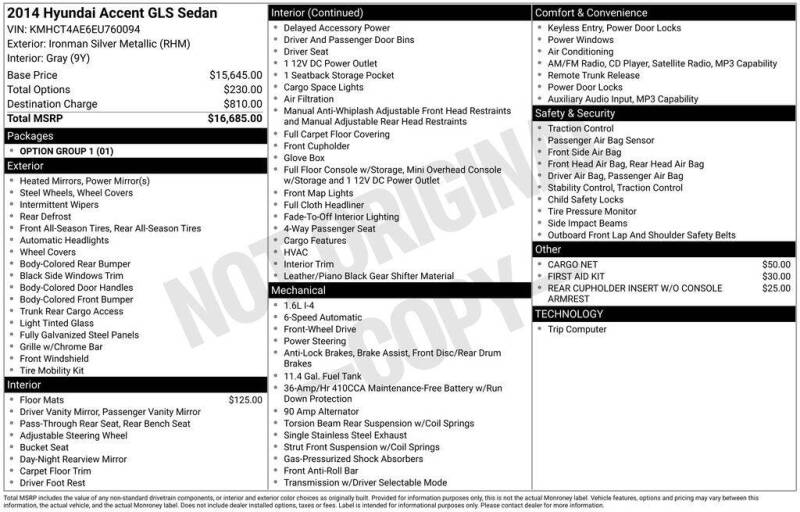 2014 Hyundai Accent GLS