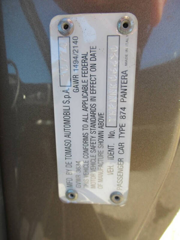 1974 De Tomaso Pantera