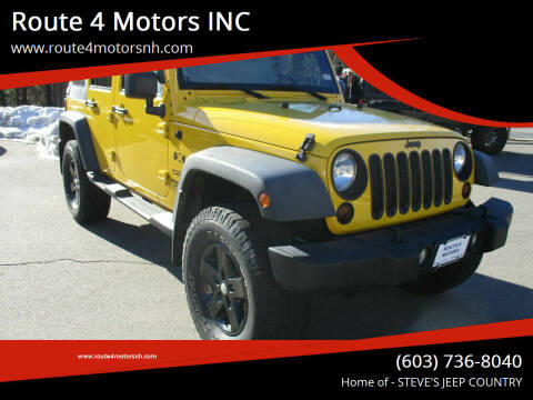 2011 Jeep Wrangler Unlimited for sale at Route 4 Motors INC in Epsom NH