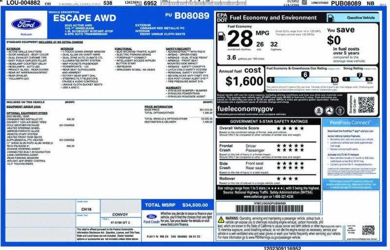 2023 Ford Escape Active