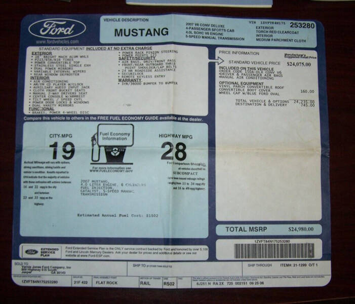 2007 Ford Mustang V6 Premium