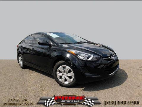 2016 Hyundai Elantra for sale at PRIME MOTORS LLC in Arlington VA