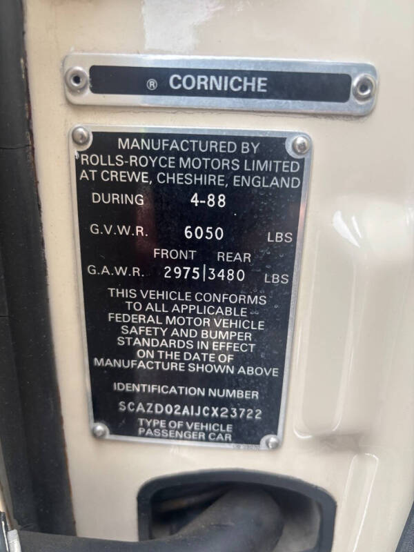 1988 Rolls-Royce Corniche