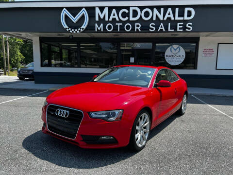 2013 Audi A5 for sale at MacDonald Motor Sales in High Point NC