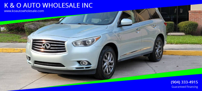 2014 Infiniti QX60 for sale at K & O AUTO WHOLESALE INC in Jacksonville FL