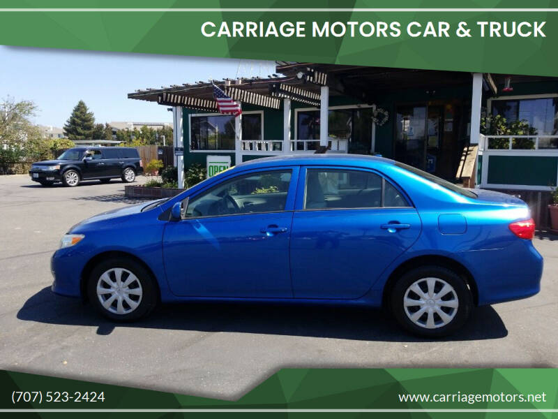 2009 Toyota Corolla for sale at Carriage Motors Car & Truck in Santa Rosa CA