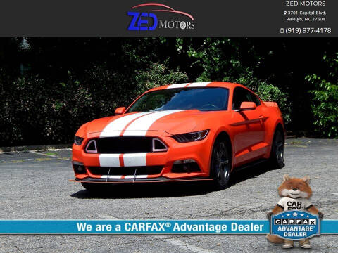 2016 Ford Mustang for sale at Zed Motors in Raleigh NC