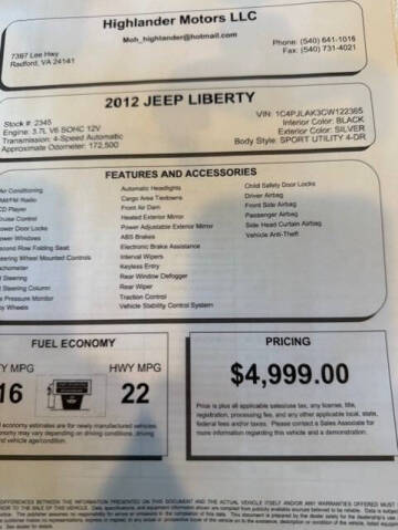 2012 Jeep Liberty Sport