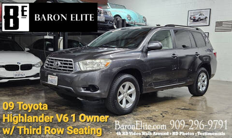 2009 Toyota Highlander for sale at Baron Elite in Upland CA
