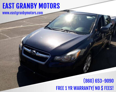 2014 Subaru Impreza for sale at EAST GRANBY MOTORS in East Granby CT