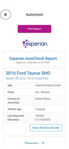 2016 Ford Taurus SHO