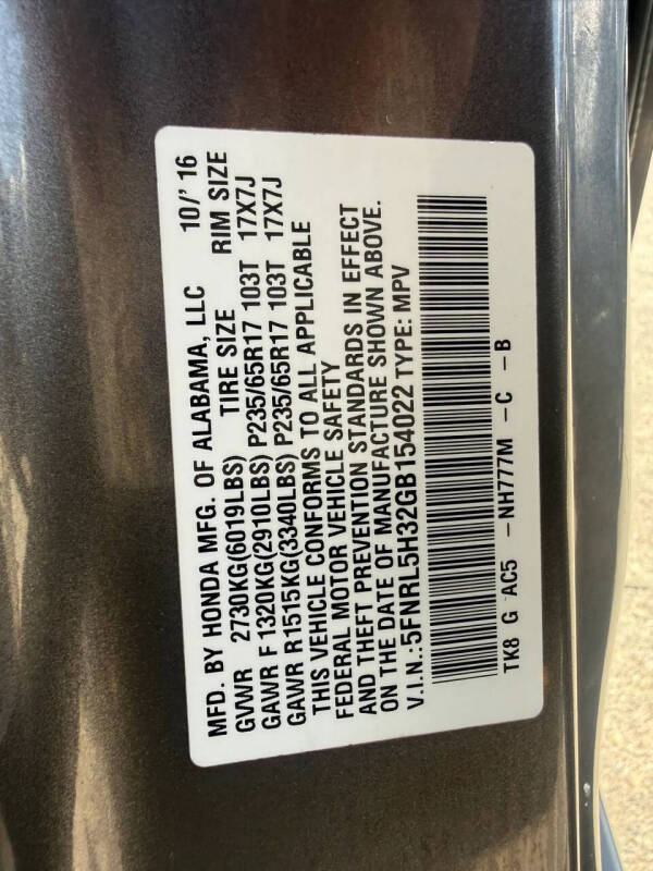 2016 Honda Odyssey SE