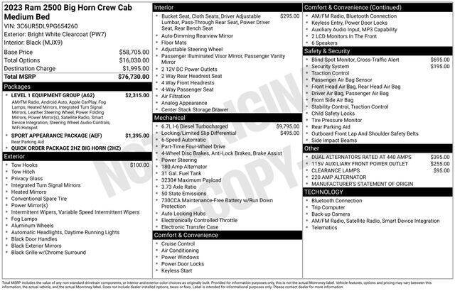 2023 RAM 2500 Big Horn