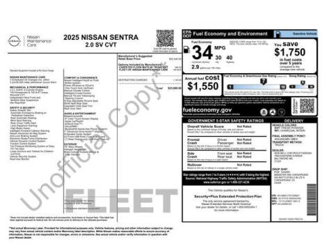 2025 Nissan Sentra SV