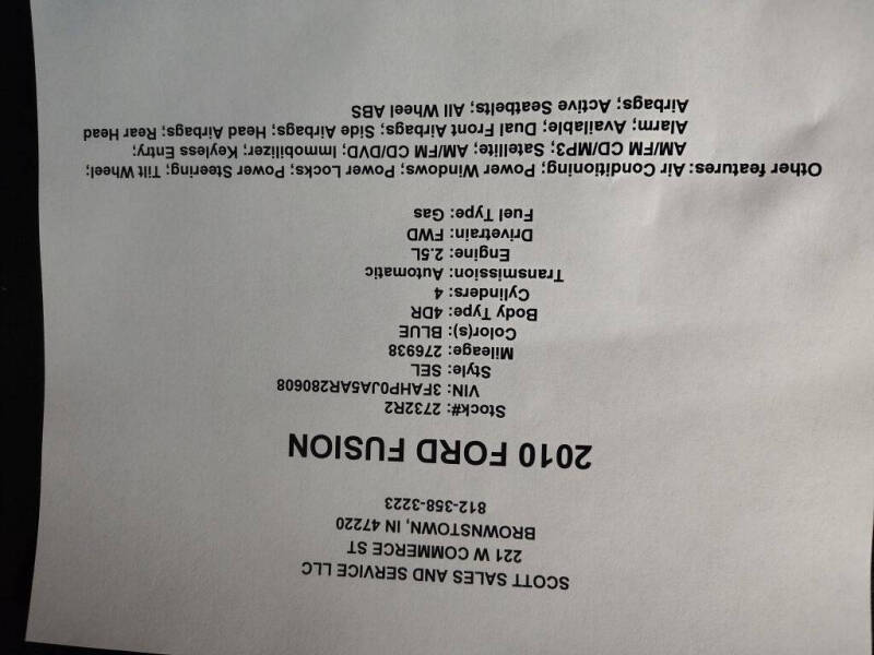 2010 Ford Fusion SEL