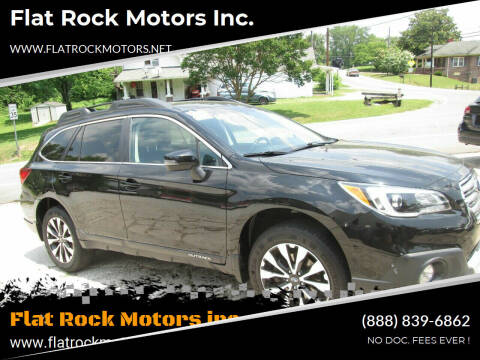 2016 Subaru Outback for sale at Flat Rock Motors inc. in Mount Airy NC
