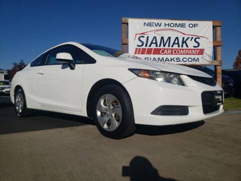 2013 Honda Civic for sale at Siamak's Car Company llc in Woodburn OR