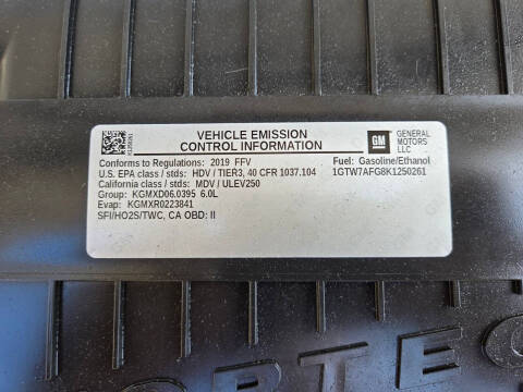2019 GMC Savana 2500